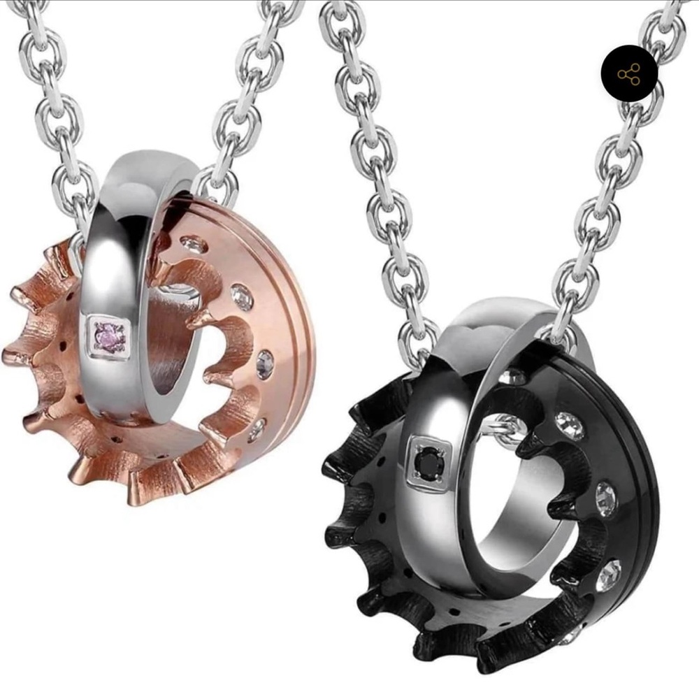 "His Queen, Her King" Couple Necklace - Show Your Love
